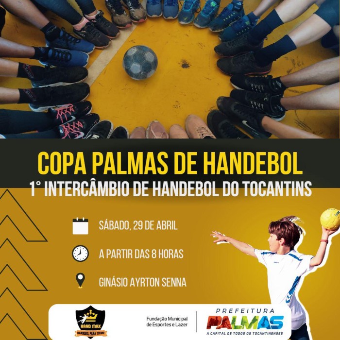 1° Intercâmbio de Handebol do Tocantins acontece neste sábado, 29, no Ginásio Ayrton Senna