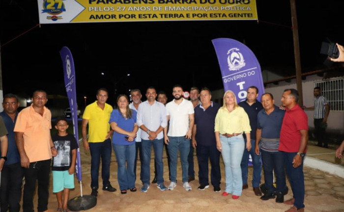 No aniversário de Barra do Ouro, Wanderlei Barbosa entrega obras de pavimentação com recursos do Estado e anuncia investimentos na cidade