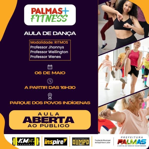Palmas +Fitness será realizado neste sábado, 6, no Parque dos Povos Indígenas