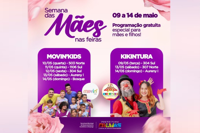 Feiras da Capital têm programação especial dedicada às mães