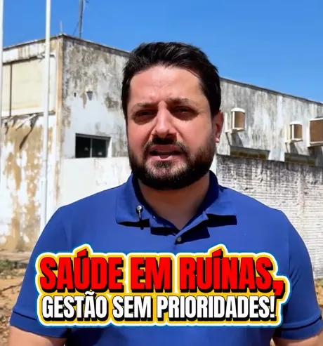 Vereador Dr. Vinícius denuncia abandono de UBS da 1304 Sul e cobra prioridade na saúde pública de Palmas