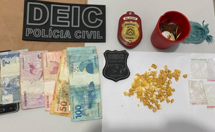 Em mais uma fase da Operação Hórus, Polícia Civil prende duas pessoas por tráfico de drogas e posse ilegal de arma de fogo