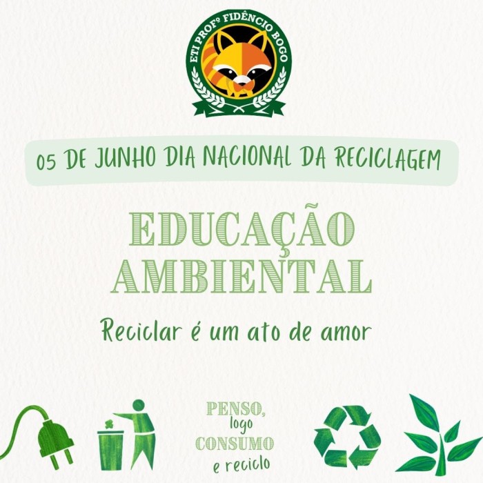 Alunos da ETI Fidêncio Bogo participam de ação alusiva ao Dia Nacional da Reciclagem