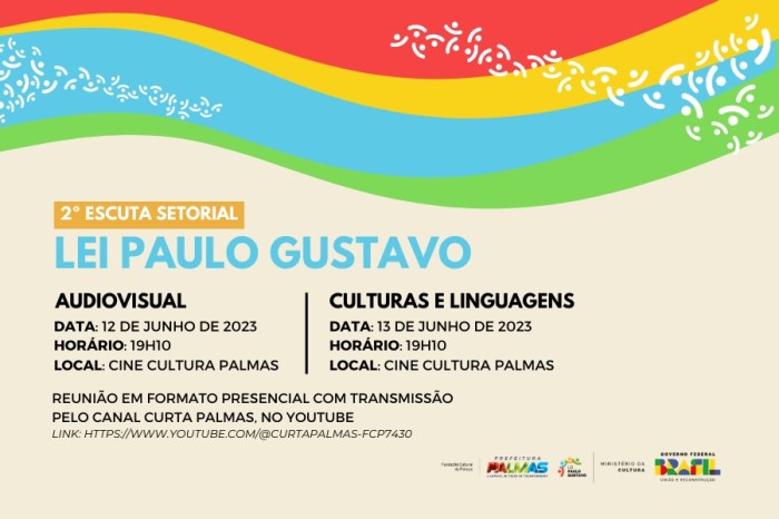 Fundação Cultural de Palmas promove novas escutas setoriais da Lei Paulo Gustavo