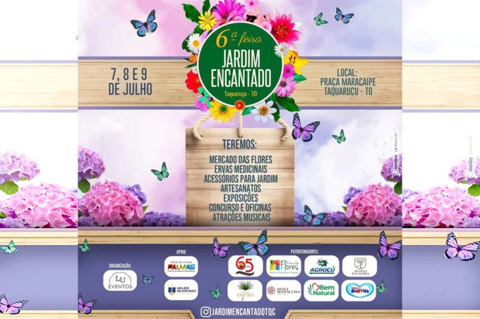 6ª Feira Jardim Encantado acontece neste final de semana em Taquaruçu