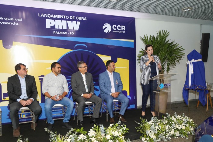 Cinthia Ribeiro participa de lançamento das obras de melhoria do aeroporto de Palmas