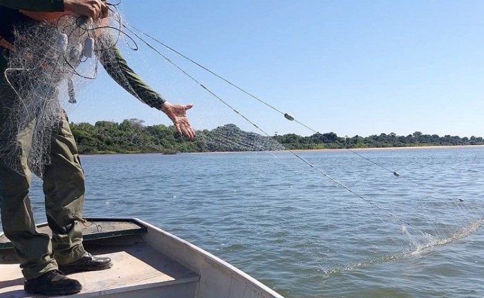 Operação Malha Fina resulta em apreensões de pescado, redes e armadilhas para captura de tartarugas e orientação quanto ao capim-dourado
