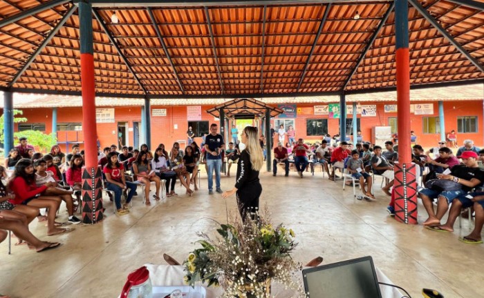 Segurança Pública realiza capacitação sobre violência doméstica para adolescentes Xerente em Tocantínia 