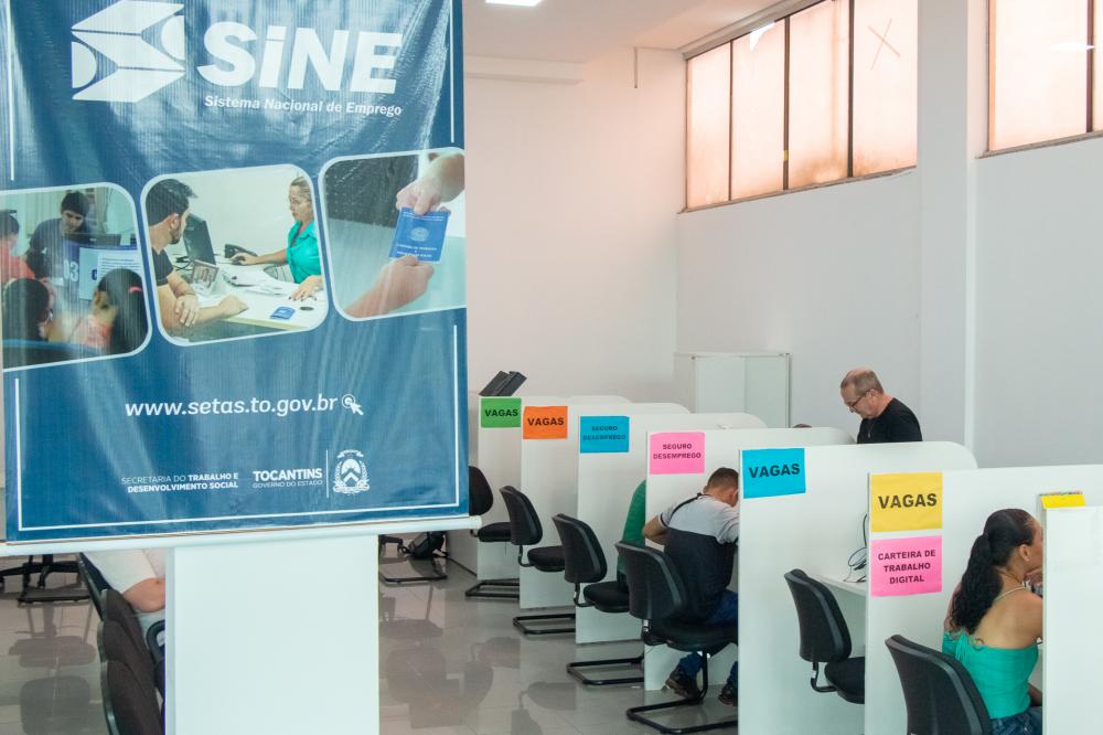 Sine Tocantins disponibiliza 721 vagas de emprego nesta quarta-feira, 26